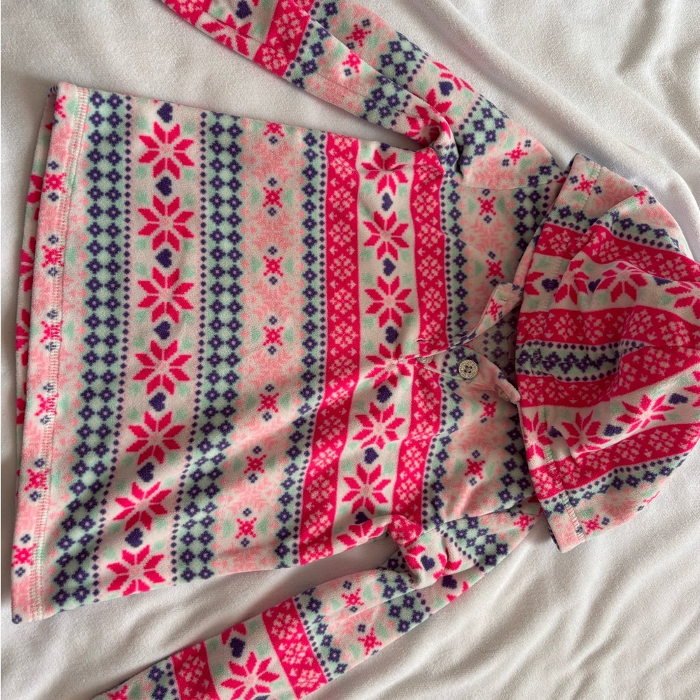 Carter's Pink and Blue Patterned Hoodie